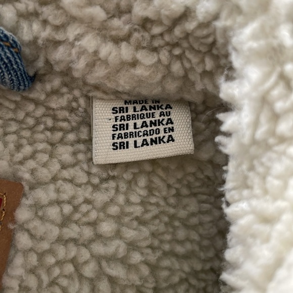 Levi Strauss Denim Sugar Skull Floral Dia de Los Muertos Sherpa Lined Jacket - Picture 13 of 13